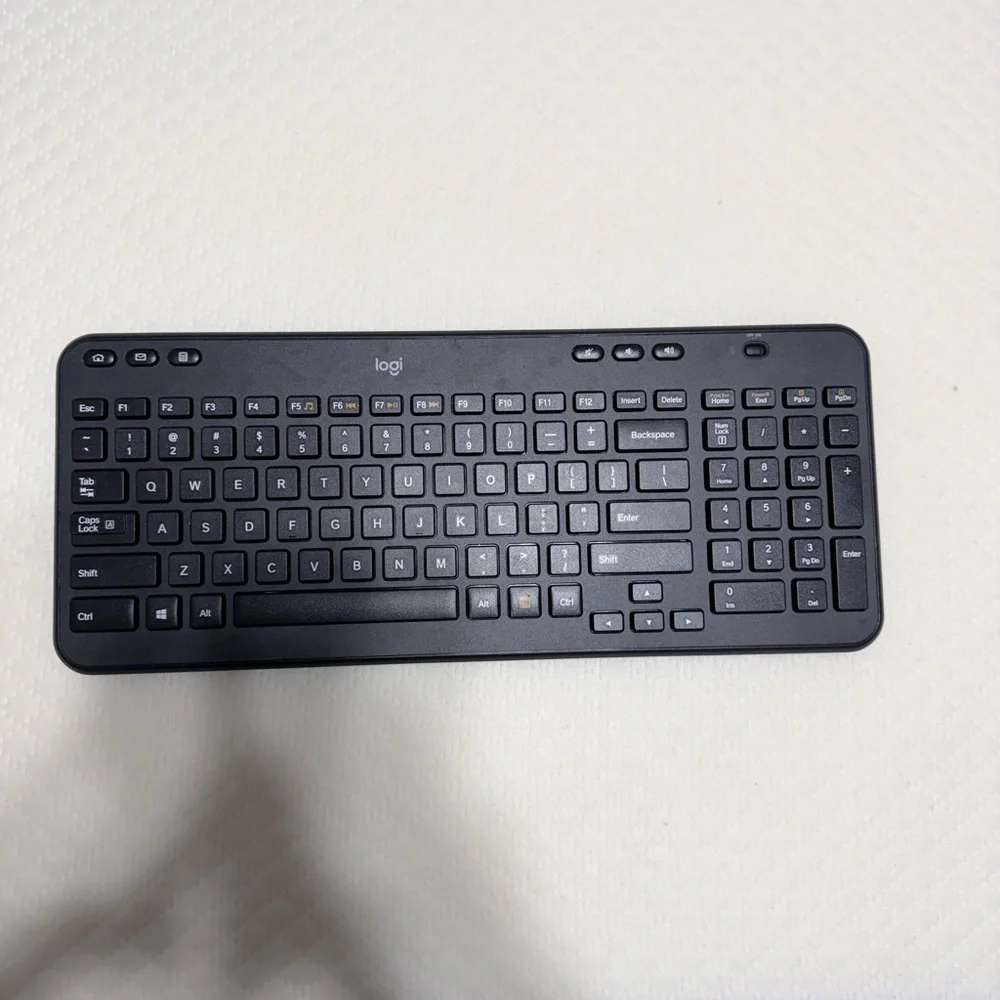 Logitech Black Wireless Keyboard with Media Keys